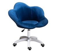 Velvet de forma de flores Silla de silla de oficina en casa altura de la computadora de computadora ajustable silla de escritorio 360 ° giratorio para el vestuario de tocador de juegos de dormitorio