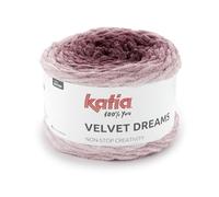 VELVET DREAMS de Katia ovillos de 300 gramos y 150 metros. (104 - Ciruela)