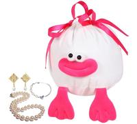 Velvet Goodie Bags - Cartoon Sausage Mouth Drawstring Pouch | Party Favor Candy Bags, Multifunctional Velvet Snack Storage Pouch for Sweets Goodies Birthday