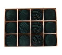 Velvet Holiday Ornaments - Green Red Decorative Balls, Luxurious Christmas Tree Accents for Indoor Outdoor Fireplace Kitchen Bedroom Living Room Farmhouse Garden Porch Areas, Festive Seasonal Decor