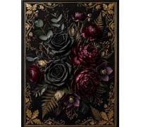 Velvet Noir Roses: Luxury Black & Burgundy Journal