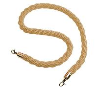 Velvet Queue Barrier Ropes for Hotel Celebration Crowd Control,36/47/67/86/106/118 Inch Long Hanging Stanchion Rope, with Hooks(Champagne Gold,1m/3.3ft/39inch)