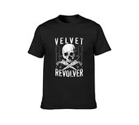 Velvet Revolver Skull & Revolvers Rock Concert Tour Merch Mens T-Shirt Black Tees Unisex Shirt 3XL