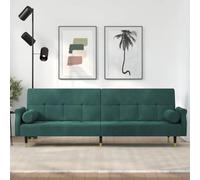 Velvet Sofa Bed Dark Green Convertible with Adjustable Backrest, Chesterfield Style Cushions for Living Room Guest Bedroom, Comfortable Seating and Sleeping Solution with Sturdy Wood Metal Frame