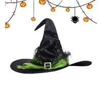 Velvet Star and Hat - Sombrero de murciélago plisado de Halloween, traje mágico, accesorio para la cabeza de la cabeza de 58 cm | Encantadora pieza decorativa para festival de cosplay de