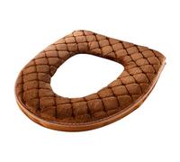 Velvet Toilet Seat Cover - Padded Washable Toilet Cushion, Thick Full Envelope Design with Zipper for Easy Cleaning, Household Toilets Seat Pad for Oval Toilets, Bathroom Comfort Accessory