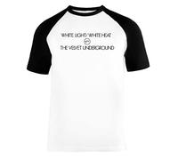 Velvet Underground White Light White Heat Unisex Camiseta De Béisbol Mangas Cortas Hombre Mujer Blanca Negra