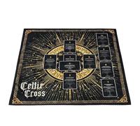 Velvet Wrap - Mystic Tablecloth for Rituals | Plush Sacred with Non Slip Heavyweight Weave & Intricate Celestial Art for Camping, Picnics, Home Living and Astrology Reading