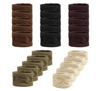 VelvetGlow 25 Pcs Bandas para el Cabello, Gomas Suaves Sin Costura de Algodón y Nailon, Sostén elástico para Colas de Caballo, Accesorios que No Dañan el Cabello Grueso, Adornos Elásticos para