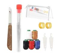 VelvetGlow 37 Pcs Juego de Costura, Agujas Herramientas de Reparación Manual, Set de Bordado, incluye 25 Agujas de Acero, 1 Descosedor, 2 Enhebradores, 5 Hilos, 2 Dedales