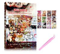 VelvetGlow 45 Hojas Libro de Pegatinas japonés Manga 1300 Piezas Serie romántica Retro Heisei Estilo Libros de Manga Coreanos Libro de Pegatinas estético japonés