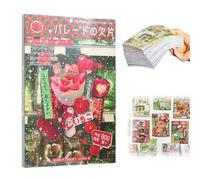 VelvetGlow Libro de calcomanías estilo manga japonés, 45 piezas de diseños románticos de cómics, más de 800 calcomanías en 1 libro para álbumes de recortes y decoración manual de diario