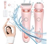 Velvixs Smooth Shave Razor, Smooth Shave Razor, Velvixs Razor, 2 in 1 Electric Waterproof Shaver for Women, Ipx7 Waterproof Wet & Dry, Hair Removal Device for Face, Body (2pcs-Pink)