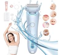 Velvixs Smooth Shave Razor, Smooth Shave Razor, Velvixs Razor, 2 in 1 Electric Waterproof Shaver for Women, Ipx7 Waterproof Wet & Dry, Hair Removal Device for Face, Body (Blue)