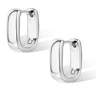 Velvoria 925 pendientes chapados en plata, pequeños pendientes de aro gruesos para mujer, aros pequeños a la moda, pendientes hipoalergénicos de plata, aros gruesos como regalo de joyería