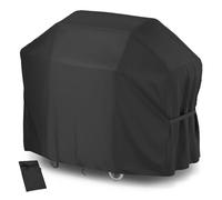 Velway Funda para Barbacoa Impermeable 132x68x109cm - Cubierta BBQ de Parrilla 210D Oxford Protector Resistente al Desgarro - Anti-Viento/Anti-Polvo/Anti-Humedad/Anti UV - Negro