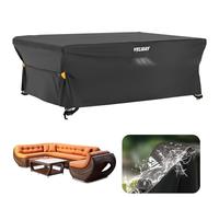 Velway Funda para Muebles de Jardín Impermeable - Funda Mesa Jardin de Exterior Cubierta Protectora a Prueba de Viento para Muebles de Jardín Rectangular (Negro 270x180x74cm)