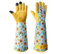 Velway Guantes De Jardinería Largos Para Mujeres: Resistentes a Espinas y Podado De Rosas Cuero Transpirable Regalo Ideal Para Jardineras Perfectos Para El Trabajo En El Jardín