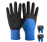 Velway Guantes de Trabajo 2 Pares - Guantes Jardinería Hombre y Mujer - Resistente al Desgaste Recubrimiento de Nitrilo - Uso Versátil para Mecánica Industrial Construcción Bricolage Pintura - Talla 8