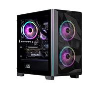 Velztorm Mini Pilum - PC de computadora para juegos (AMD Ryzen 7 5700X, GeForce RTX 5060, 32GB DDR4, 1TB PCIe SSD + 1TB HDD, 120mm AIO, 750W PSU, WiFi 4, RJ-45, HDMI, Win 11 Pro)