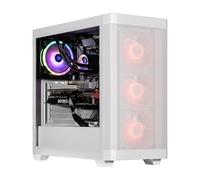 Velztorm White Pilum - PC de computadora para juegos (AMD Ryzen 7 5700X, GeForce RTX 5070, 32GB DDR4, 2TB PCIe SSD + 2TB HDD, ventiladores RGB, AIO de 120 mm, PSU de 750 W, WiFi 5, Bluetooth 5.0, RJ