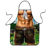 VemeFufu Divertido Sexy Delantal Cocina Impermeable para Mujer Hombre, Delantal de Bar Temático Barbacoa BBQ Antiincrustante para Oktoberfest Navidad para Amigos GX-1P-05