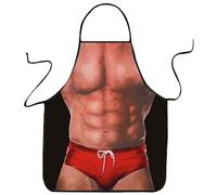 VemeFufu Divertido Sexy Delantal Cocina Impermeable para Mujer Hombre, Delantal de Bar Temático Barbacoa BBQ Antiincrustante para Oktoberfest Navidad para Amigos GX-1P-07