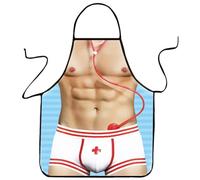 VemeFufu Divertido Sexy Delantal Cocina Impermeable para Mujer Hombre, Delantal de Bar Temático Barbacoa BBQ Antiincrustante para Oktoberfest Navidad para Amigos GX-1P-15