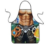 VemeFufu Divertido Sexy Delantal de Cocina Impermeable Bar Temático Barbacoa BBQ Antiincrustante Delantal de Oktoberfest Navidad para Mujer Hombre PJ-1P-03