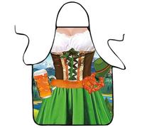 VemeFufu Divertido Sexy Delantal de Cocina Impermeable Bar Temático Barbacoa BBQ Antiincrustante Delantal de Oktoberfest Navidad para Mujer Hombre PJ-1P-04