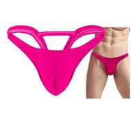 VemeFufu Jockstrap Tangas para Hombre Sexy Tanga Slips Jock Strap Ropa Interior Thong Deportivo Atlético Calzoncillos Transpirable Elásticos Masculino 1 Pack Rojo Rosa