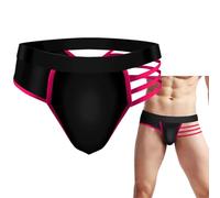 VemeFufu Tangas para Hombre Sexy Jockstrap Suspensorio Slips Tanga Ropa Interior Thong Deportivo Atlético Seda de Hielo Calzoncillos Transpirable Masculino 1 Rojo Rosa