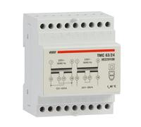 VEMER VE229100 TMC 63/24 - Transformador de Electricidad de Carril DIN para Servicio Continuo, 230V/12-24V, Potencia 63VA, Blanco