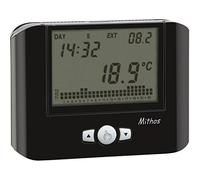 VEMER VE312500 MITHOS - Termostato Calefacción de Pared con Programación Semanal, Alimentado a Pilas, Negro