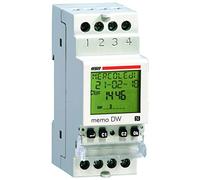 VEMER VE339800 MEMO DW - Interruptor Horario Digital con Interfaz NFC, Temporizador con Programación Diaria o Semanal, Instalación en Carril DIN, 1 Canal, Blanco