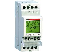 VEMER VE342200 Interruptor Horario Digital, Temporizador con Programación Diaria, Semanal, Mensual o Anual, Interfaz NFC, 2 Canales, Alimentación 230V, Blanco