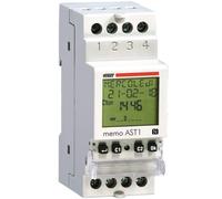 VEMER VE344800 Temporizador Digital Crepuscular y Astronómico, Interruptor con Interfaz NFC, 1 Canal, Instalación en Carril DIN, Alimentación 230V, Blanco