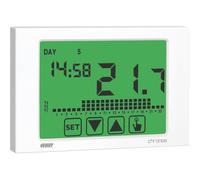 VEMER VE453700 CHRONOS - Termostato Digital Programable de Pantalla Táctil Electrónica para Calefacción y Aire Acondicionado con Adecuado Montaje en Pared, Alimentación 230V, Blanco