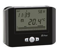 VEMER VE479200 Termostato de Pared con Higrostato Integrado, Programación Semanal, Alimentación a Pilas, Negro