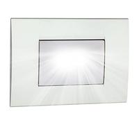 VEMER VE511200 Lámpara de Emergencia empotrable con 3 módulos, LED Blanco ópalo para apagón, interrupciones de Corriente, Linterna portátil, Bianco/Grigio