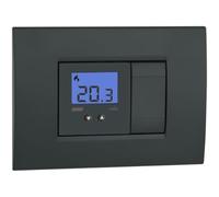 VEMER VE780300 CELO - Termostato empotrable Compacto con Pantalla LCD, Fuente de alimentación 230 V CA, Color Blanco, Antracita 1