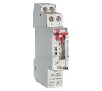 VEMER VE786900 T001 - Interruptor Horario Electromecánico, Temporizador con Programación Diaria, 1 Módulo DIN, Blanco