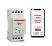 VEMER VE794600 ENERGY WIFI - Contador Electrico WiFi en Sistemas Monofásicos, Medidor de Energía, Instalación en Carril DIN, Blanco