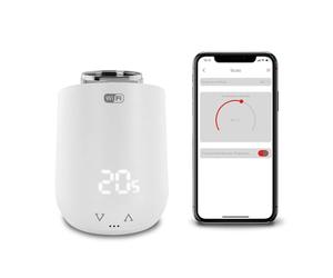 VEMER VE798100 THERMOPRO WiFi - Válvula termostática WiFi para Radiador con App, Cabezal Termostático Inteligente, Termostato de Calefacción, Funciona con Pilas, Blanco