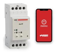 VEMER VE799900 DUO BT - Interruptor Horario Astronómico con Bluetooth y App, Temporizador con 2 Relés, 2 Módulos DIN, Blanco