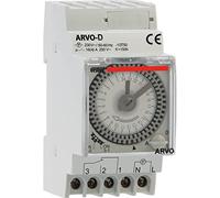VEMER VP882500 ARVO-D - Temporizador Horario Electromecánico, Interruptor con Programación Diaria, Instalación en Carril DIN, Gris Claro