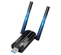 Vemfay WiFi USB Antena WiFi 1300Mbps, Receptor WiFi Dual Band 5GHz/2.4GHz 5dBi Antena, Adaptador WiFi USB para PC, Compatible con Windows 7/8/10/11/Vista/XP/Mac