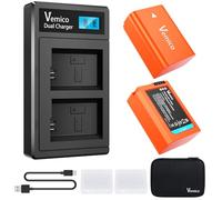 Vemico NP-FW50 Batería de Cargador Kit 2x1200mAh Batería de Repuesto con LCD Doble Tipo-C Cargador para ZV-E10 Alpha 7 7ii 6500 6400 6300 6000 5100 NEX-7 NEX-6 NEX-F3 NEX-3 NEX-5 SLT A55V