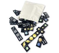 Vemkel Juego de mesa de dominó espacio exterior, juegos a partir de 3 años, juegos de mesa de madera para niños de 4, 5, 6, 7, 8 años, juegos educativos a partir de 3 años, juegos preescolares, juegos