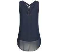 VEMOW Sueltas y Ocio Camiseta sin Mangas Camiseta de Fitness Deportiva de Tirantes para Mujer, Sexy Moda Camiseta Cruz hacia Atrás Vest Tank Tops Camisole Mujer Vestir Ropa de Aire Libre(A Azul, L)